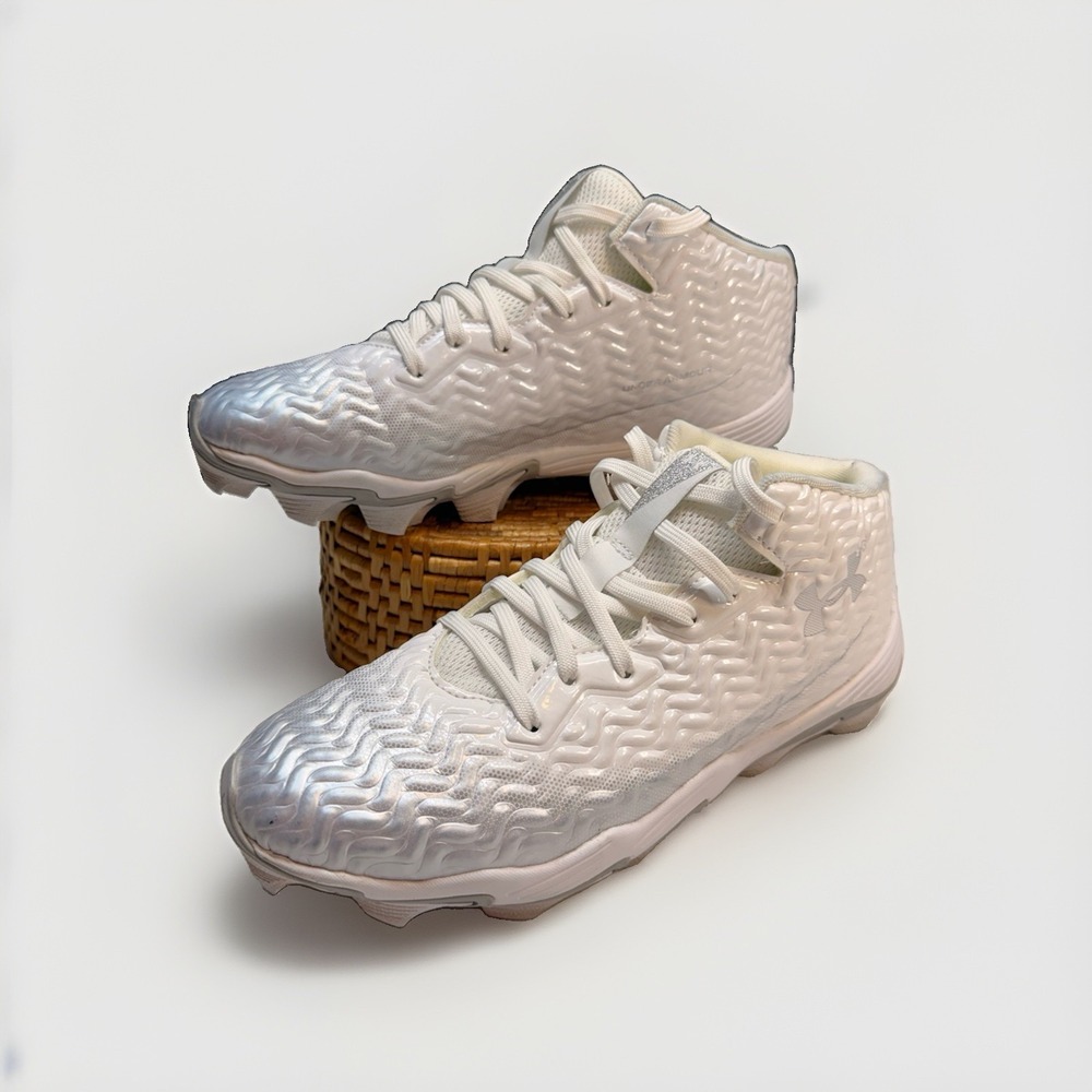 Under Armour Spotlight Franchise Football Cleats White  Mens Size 7 Nice